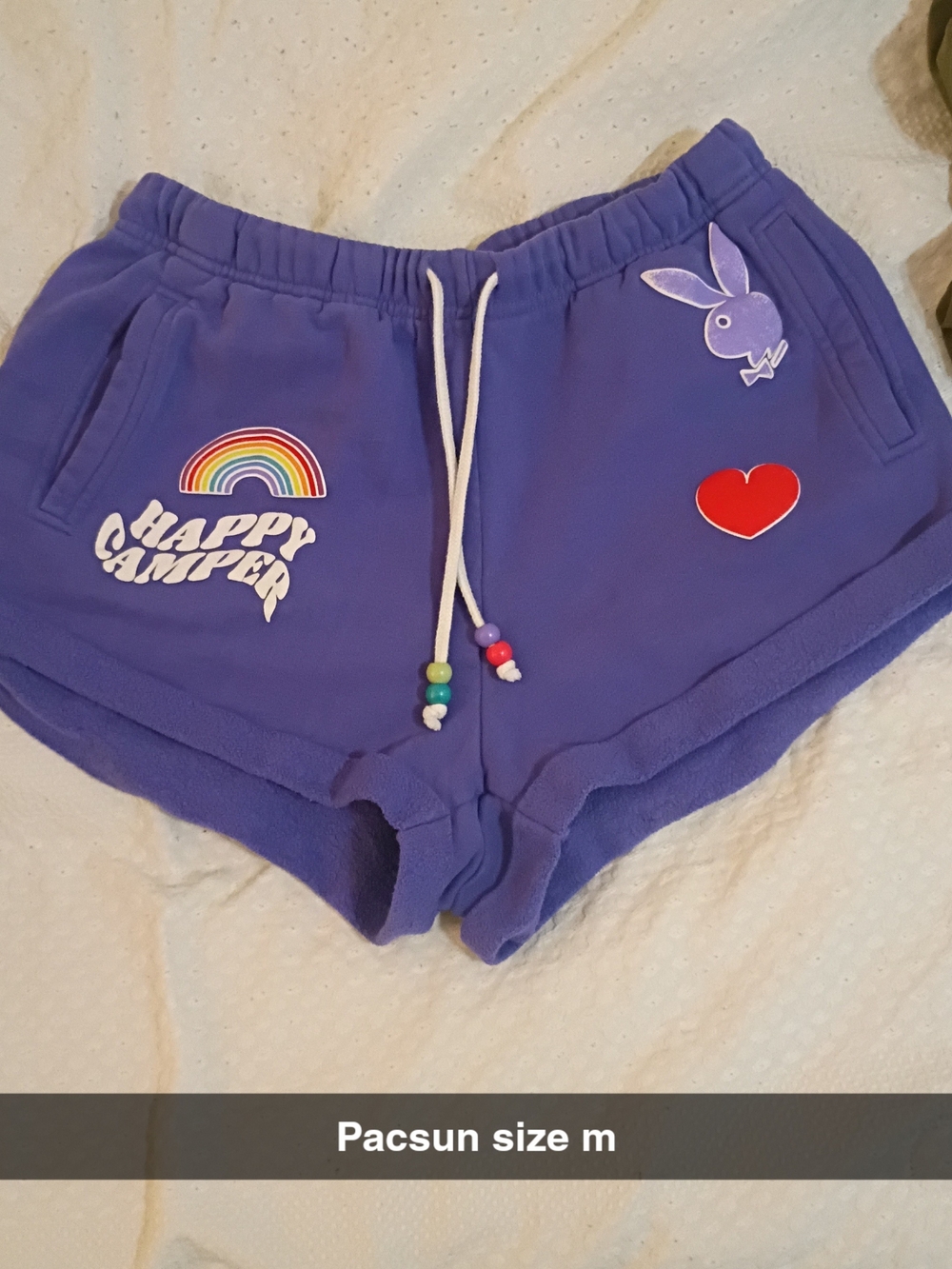 PacSun x Playboy Purple Happy Camper Sweat Shorts - Size M